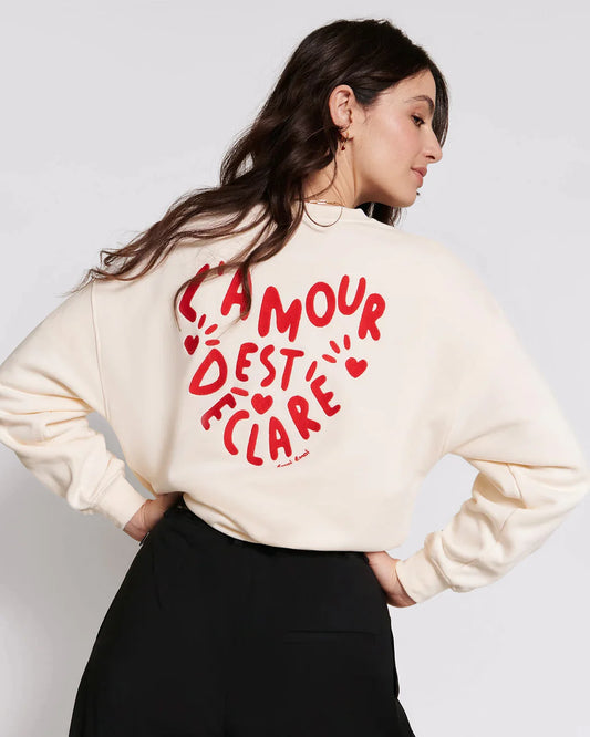 Sweat L'amour est déclaré adulte en coton - EMOI EMOI