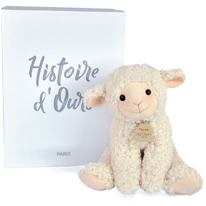 Peluche agneau Vintage Ivoire - 30 cm - HISTOIRE D'OURS