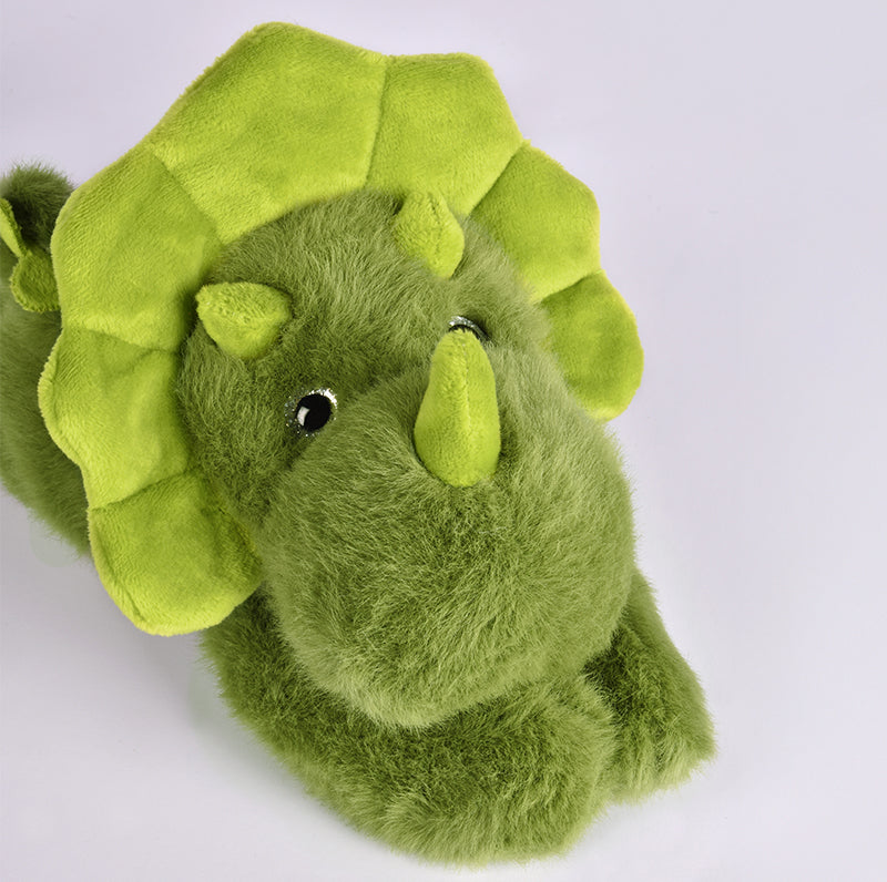 Peluche PODCOLL- Dinosaure en peluche vert magnétique gris 30 cm - HISTOIRE D'OURS