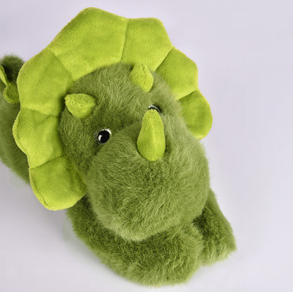 Peluche PODCOLL- Dinosaure en peluche vert magnétique gris 30 cm - HISTOIRE D'OURS