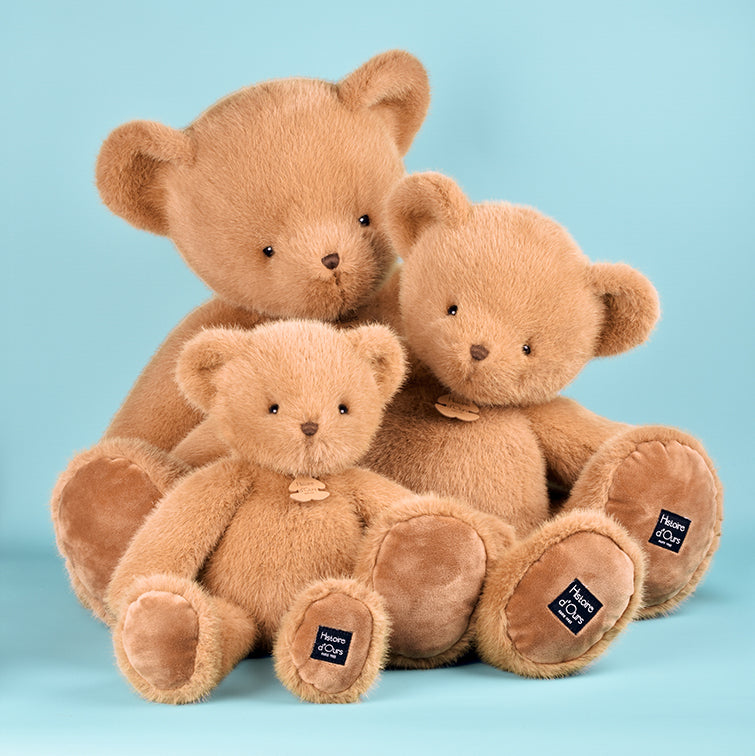 Ours en peluche Clémentin Marron Miel - 80 cm - HISTOIRE D'OURS