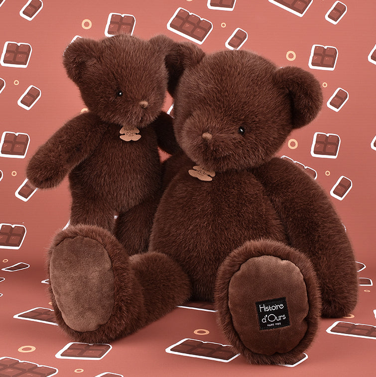 Ours en peluche Clémentin Marron Chocolat - 60 cm - HISTOIRE D'OURS