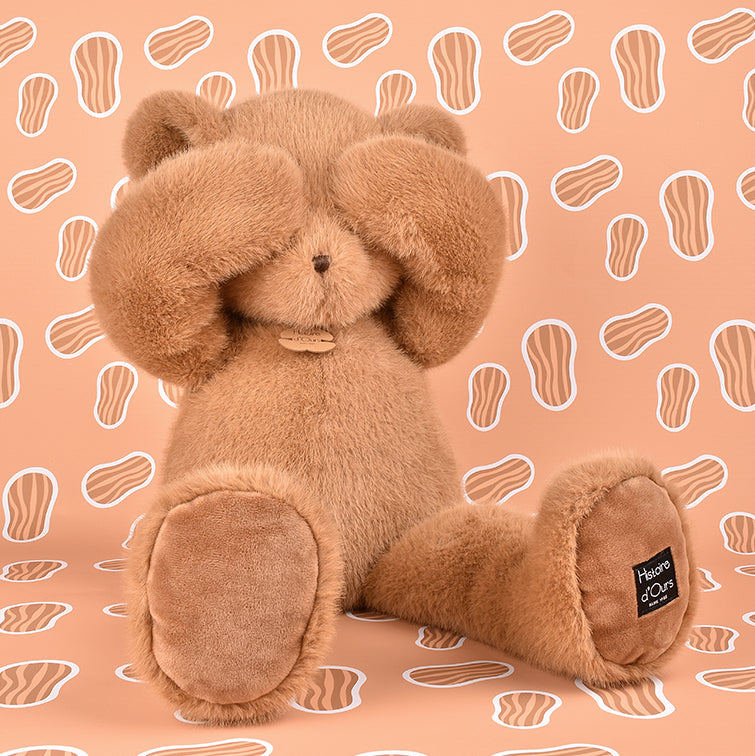 Ours en peluche Clémentin Marron Miel - 80 cm - HISTOIRE D'OURS