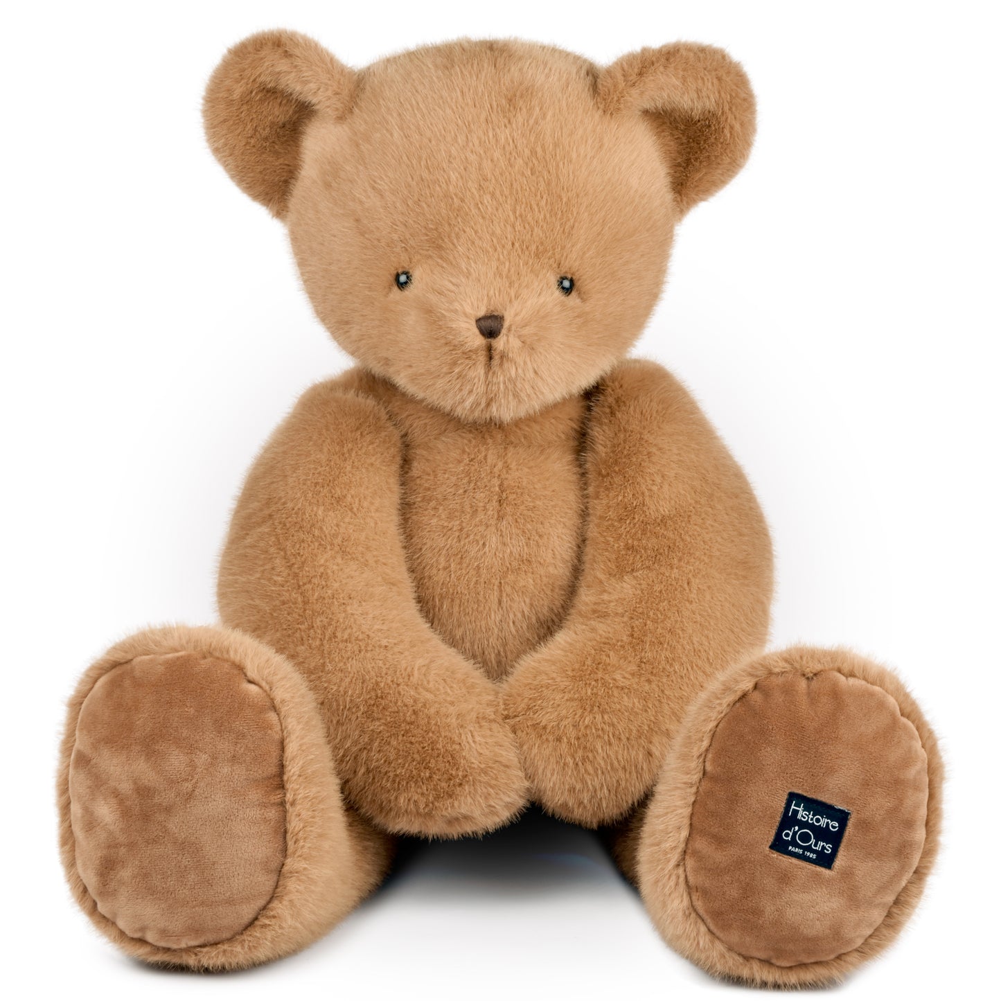 Ours en peluche Clémentin Marron Miel - 80 cm - HISTOIRE D'OURS