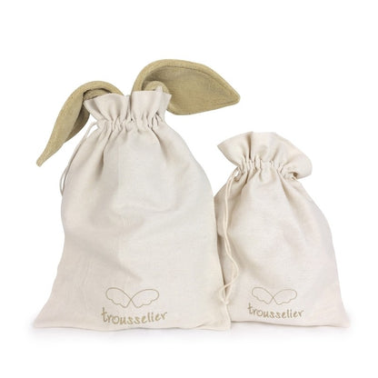 TROUSSELIER - Doudou Musical 25 cm Lapin Nid d'Ange Marinière