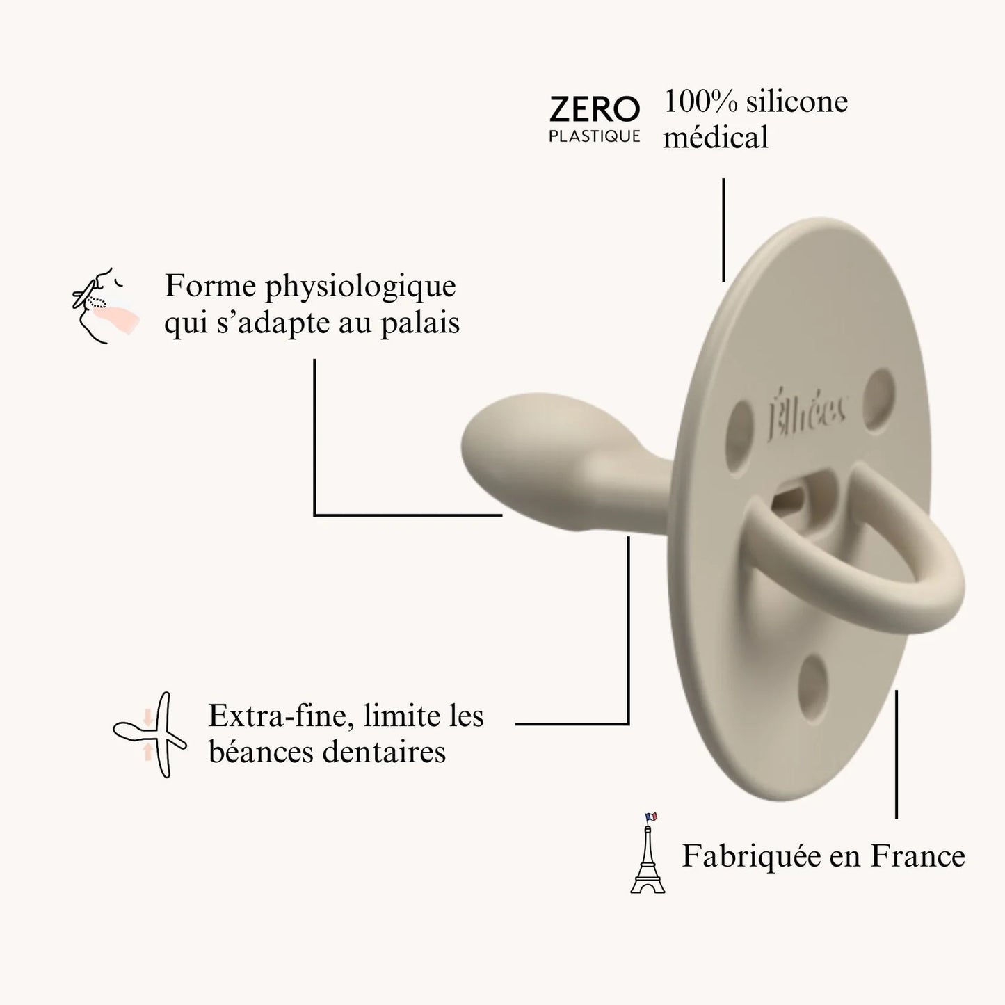 Pack 3 sucettes physiologique Choochoo +6 mois - ELHEE