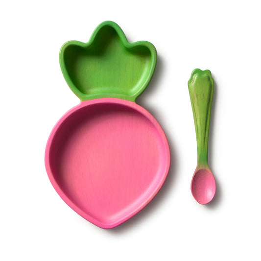Assiette et cuillère Ramona the Radish - OLI & CAROL