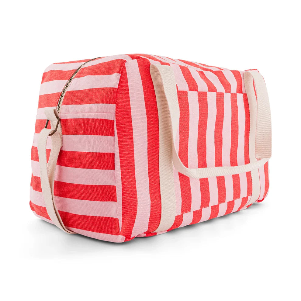 Sac à langer Raphael rayé candy pink / rouge - ROSE IN APRIL