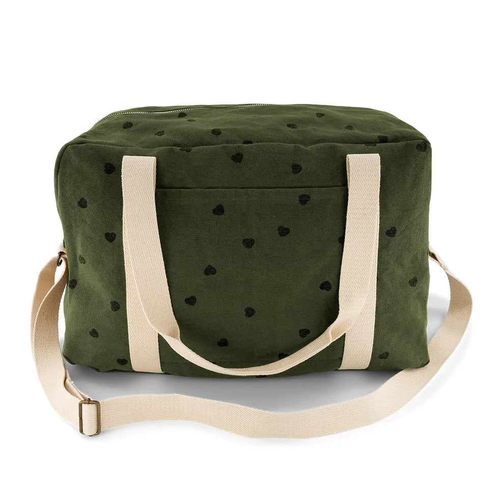 Sac à langer Raphael Coeur Kaki - ROSE IN APRIL
