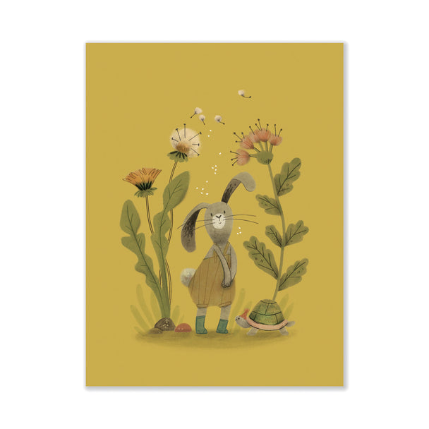 Set 2 affiches 3 petits lapins + porte affiche magnétique - MOULIN ROTY