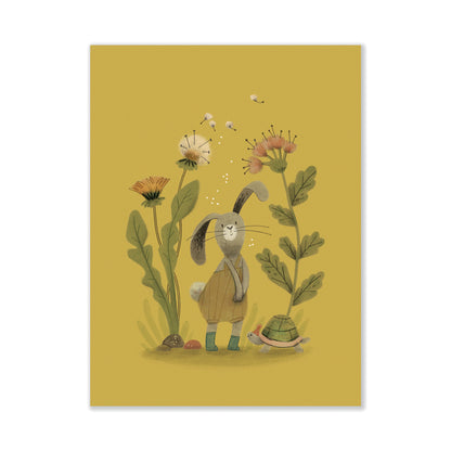 Set 2 affiches 3 petits lapins + porte affiche magnétique - MOULIN ROTY